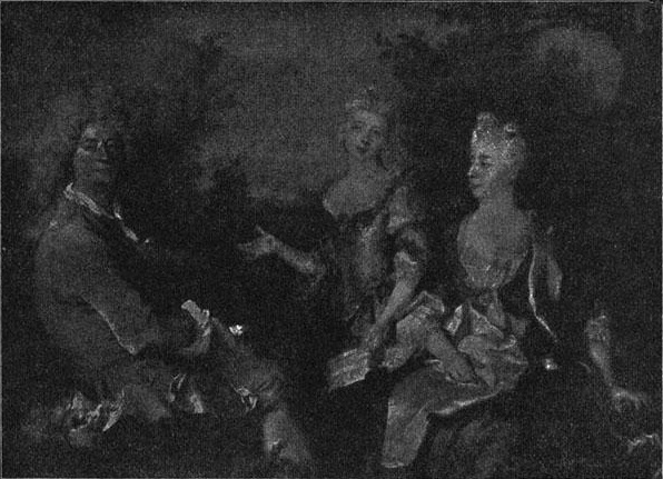 Рис. 127 - Семейный портрет Никола де Ларжильера. По фотографии Ф. Ганфштенгля в Мюнхене